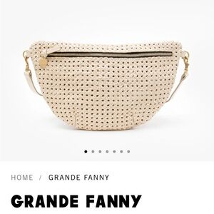 Clare V Grande Fanny Cream Ratan, excellent condition, used only once